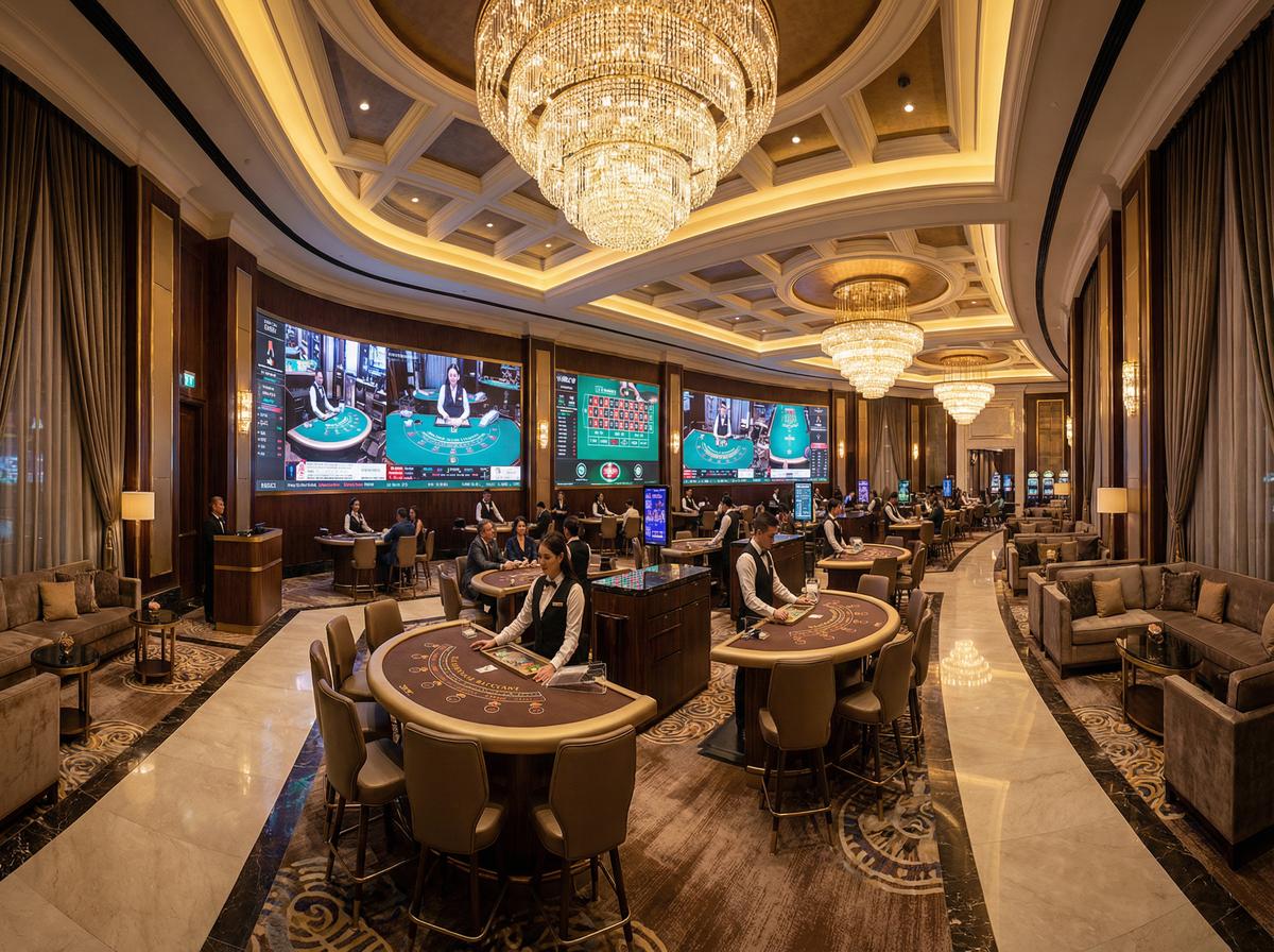 开元棋牌 - 真人荷官大厅全景